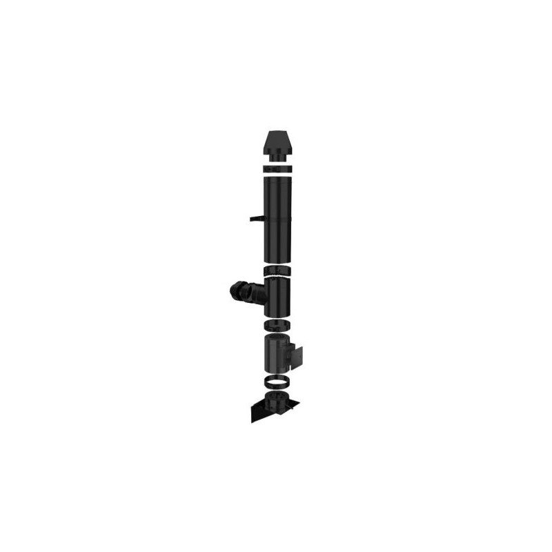 SADA pre trojvrstvový nerezový čierny komín Ø 150mm (0,8mm) SADA pre trojvrstvový nerezový čierny komín Ø 150mm (0,8mm)