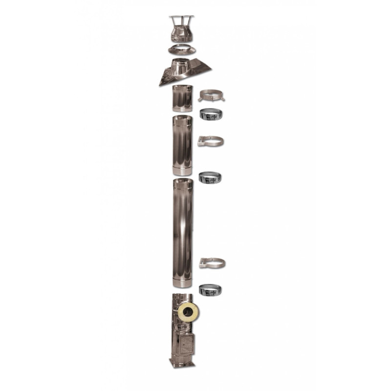 SADA pre trojvrstvový nerezový komín Ø 160mm (0,6mm) izolácia 50mm