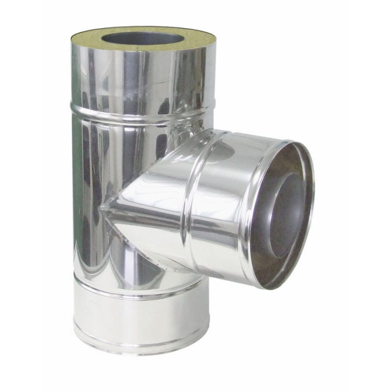 Trojvrstvový nerezový T-kus 90° Ø 130mm izolácia 50mm
