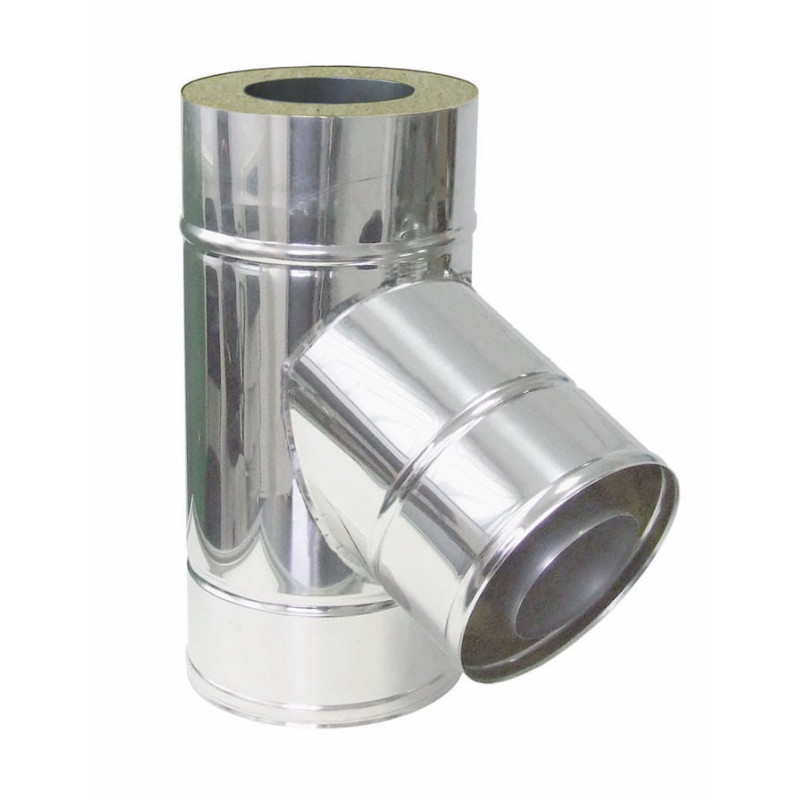Trojvrstvový nerezový T-kus 45° Ø 150mm izolácia 50mm
