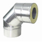 Trojvrstvová nerezové koleno 90° Ø 130mm izolácia 30mm
