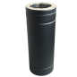 Trojvrstvová nerezová rúra čierna s izoláciou 50mm - 1 m (0,6mm)